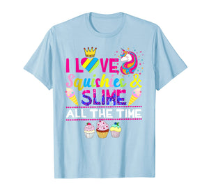 Love Squishies & Slime Time Rainbow Unicorn Narwhal T-Shirt