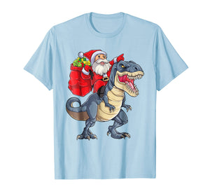 Dinosaur Christmas Shirt Boys Santa T rex Kids Xmas Gifts
