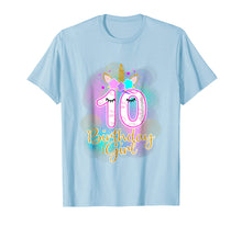 Load image into Gallery viewer, 10th Unicorn Birthday girl t-shirt ten years old party gift
