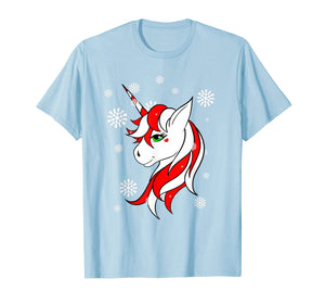 Christmas Unicorn Fun Girls Kids Snowflake Holiday Xmas T-Shirt