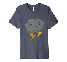 Load image into Gallery viewer, Angry Cloud with Lightning Thunderstorm Weather T-Shirt
