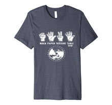 Load image into Gallery viewer, Mens Rock Paper Scissors Table Saw Woodworking Shirt

