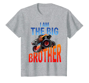 Kids Monster Truck T-Shirt for Toddlers - I am the Big Brother