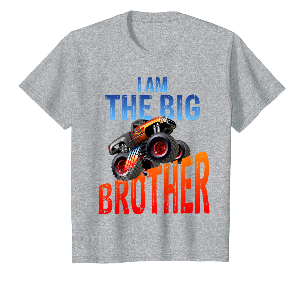 Kids Monster Truck T-Shirt for Toddlers - I am the Big Brother