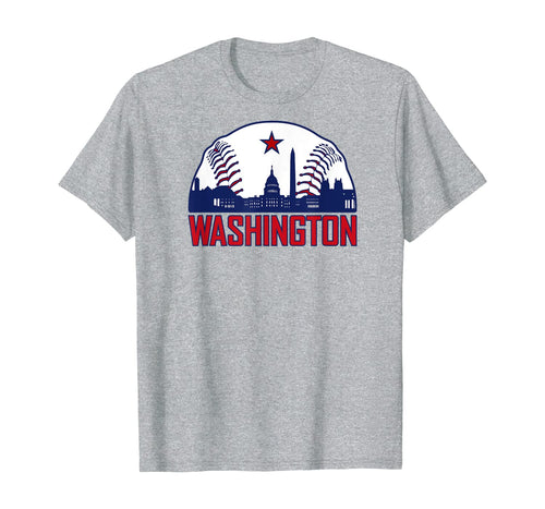 Washington DC Baseball Hometown Skyline National Vintage T-Shirt