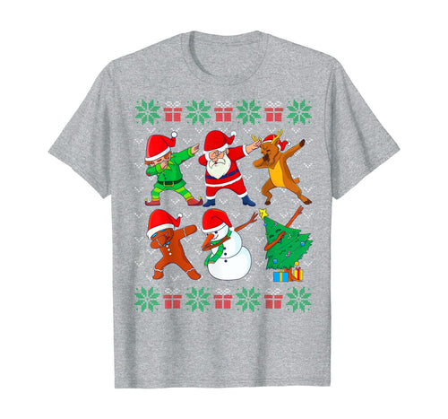 Dabbing Christmas Ugly Xmas Sweater Santa Dab Squad Kids Boy T-Shirt