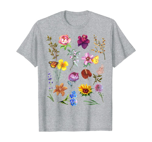 Botanical Vintage Flower Wildflower Farmer Market Gardener T-Shirt