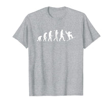 Load image into Gallery viewer, snowboard evolution shirt - from cavemen to a snowboarder
