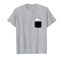 Load image into Gallery viewer, Bongo Cat Meme T-shirt with Chest Pocket Print Of a Cute Cat
