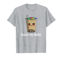 Load image into Gallery viewer, Boba Tea Tshirt Suck my Balls bubble drink Funny TeeShirt
