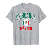 Load image into Gallery viewer, Chihuahua T Shirt - Varsity Style Mexico Flag
