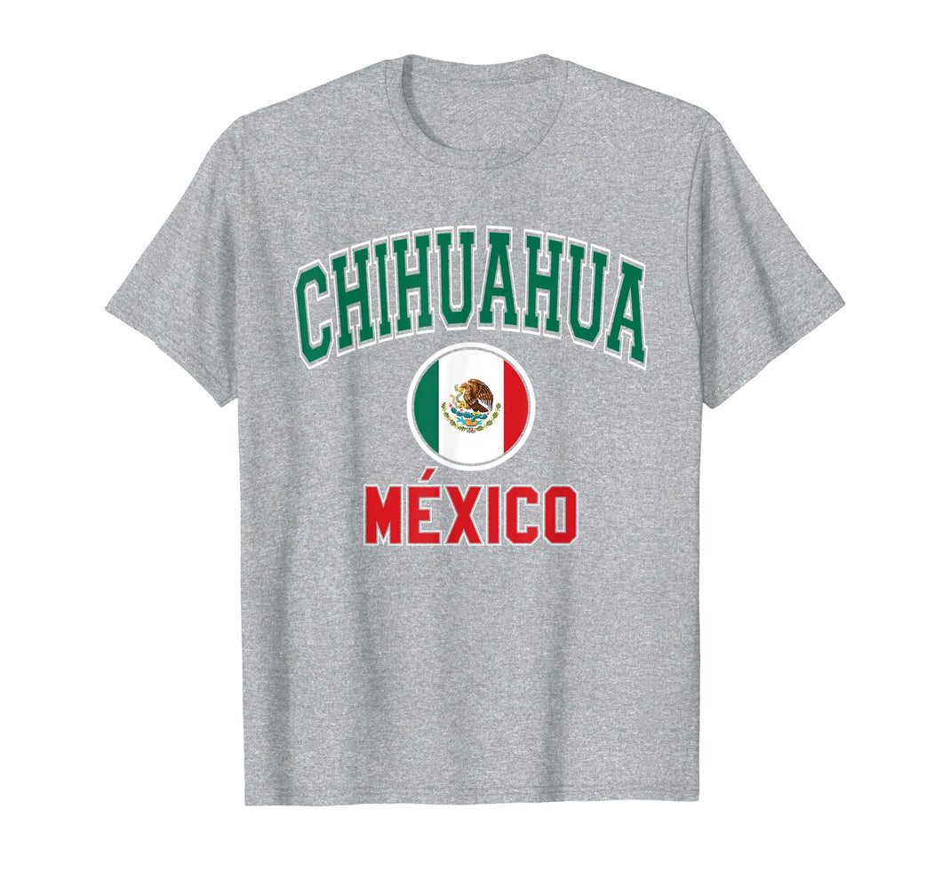 Chihuahua T Shirt - Varsity Style Mexico Flag