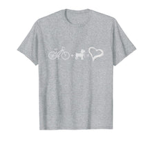 Load image into Gallery viewer, Bike Plus Dog Equals Love For Biking and Dog Lovers Tee
