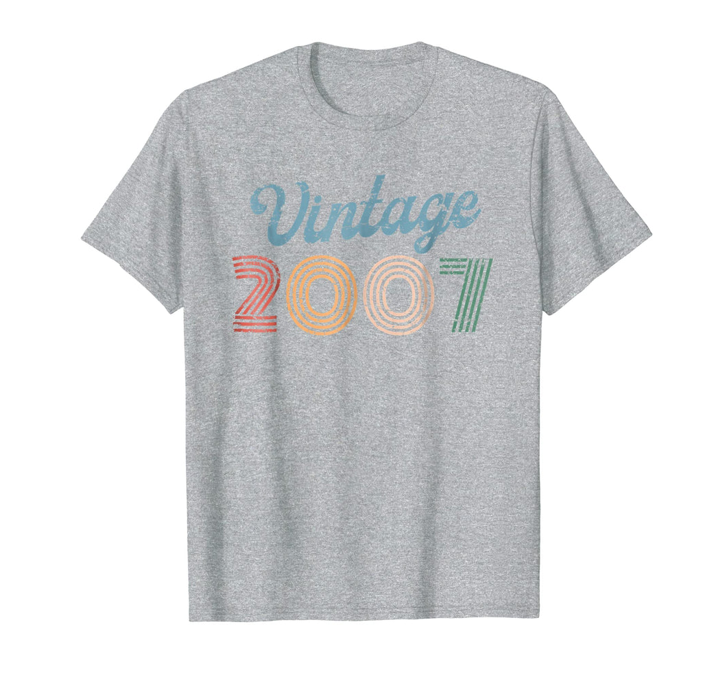 Retro Vintage 2007 80's Style 12 yrs old 12th Birthday Shirt