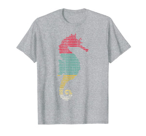 Seahorse T-Shirt Retro Vintage Marine Fish Tee Gift Shirt