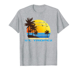 St. Tropez Beach Surf T-Shirt Summer Souvenir Tee Shirt