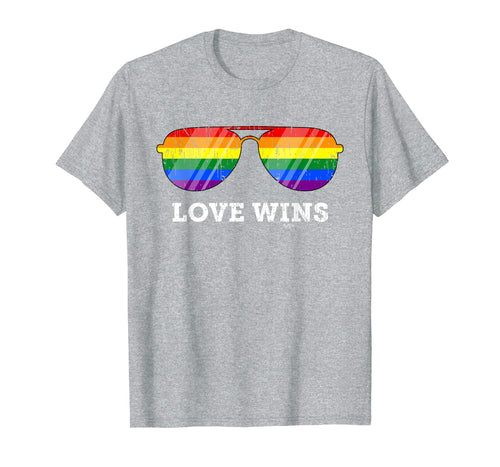 Vintage Love Wins, Gay Pride LGBT Rainbow Flag T Shirt