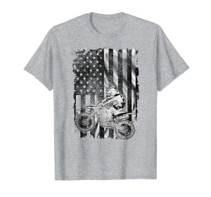 American Flag Motocross Shirt - Vintage Dirt Bike T Shirt