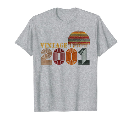 Vintage Retro 2001 T-Shirt 18 Years Old 18th Birthday Gift