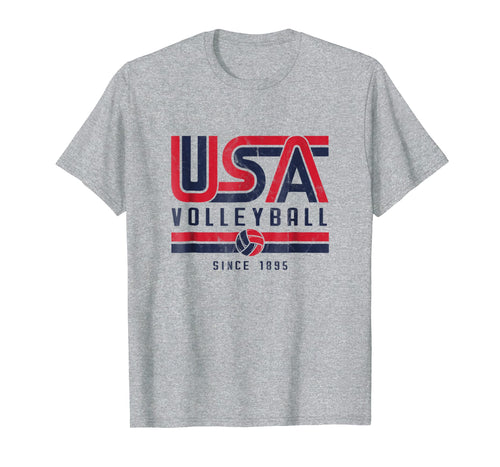 Vintage USA Volleyball T-Shirt Red and blue Classic style