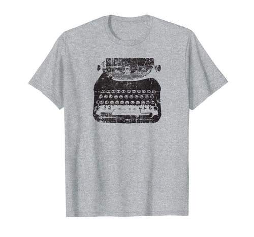 Vintage Typewriter Author Retro Wordsmith Distressed T-Shirt