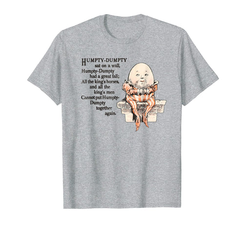 Vintage Humpty Dumpty T Shirt-Humpty Dumpty Poem Tee