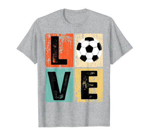 Vintage I love soccer Gift for Girls Women T-Shirt