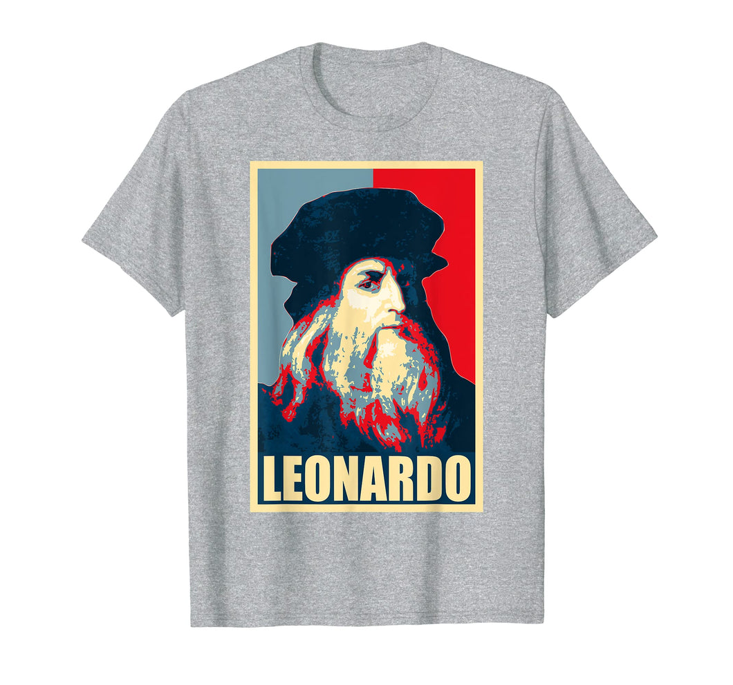 Leonardo Da Vinci Propaganda Poster Pop Art T-Shirt