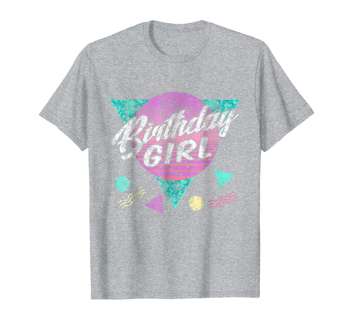 Vintage Retro 80s Birthday Girl Shirt 1980s Womens 90s Party