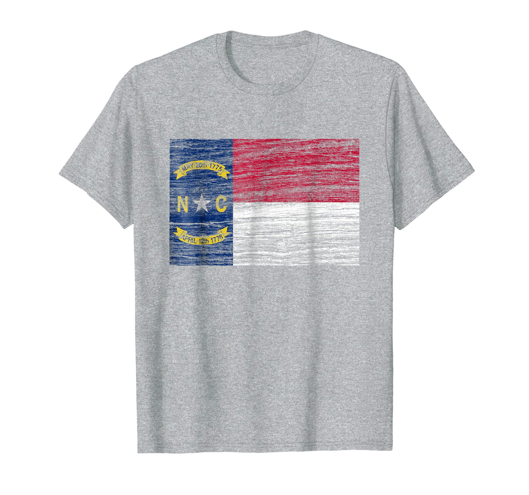 North Carolina State Flag Vintage Distressed T-Shirt NC