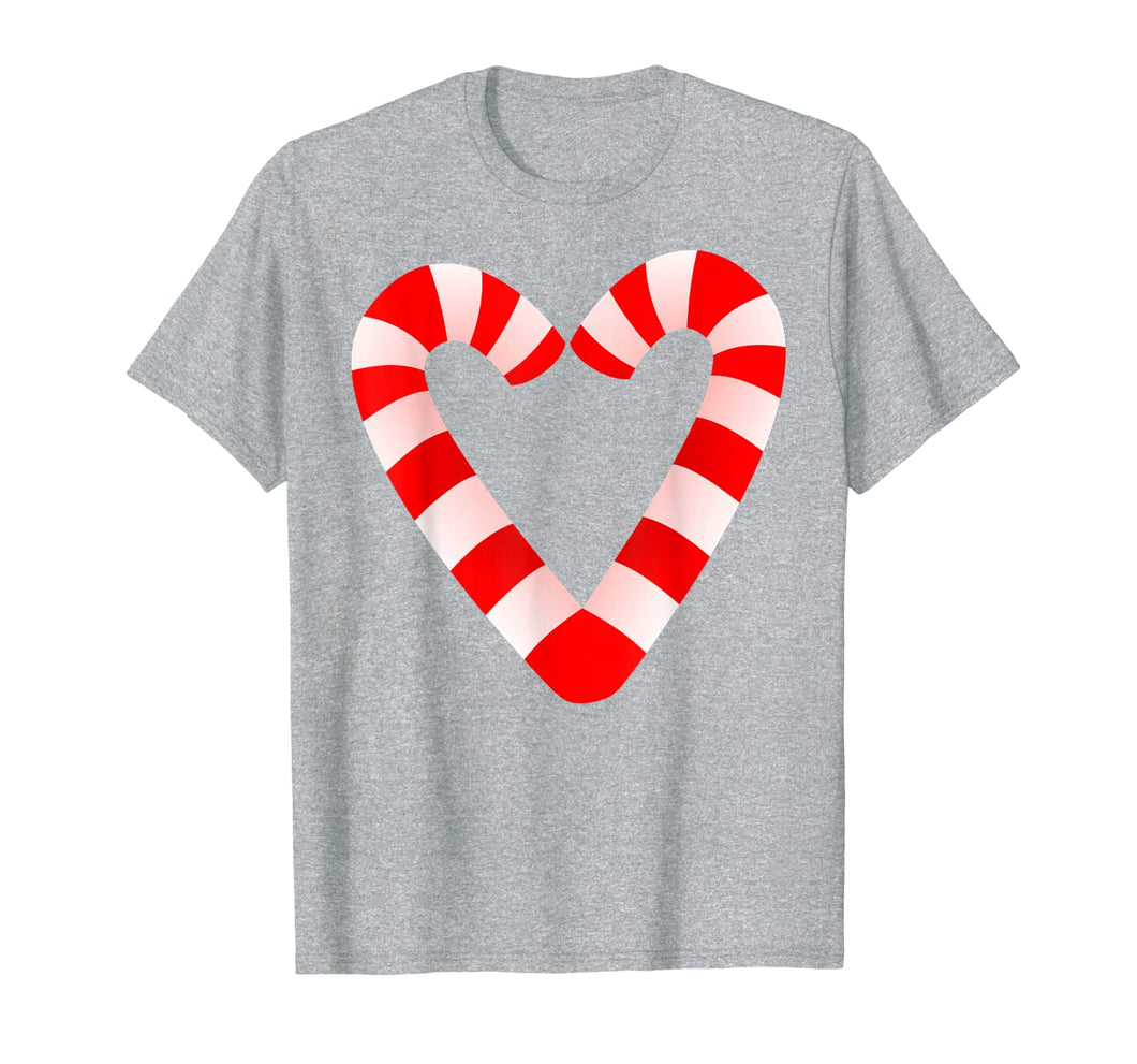 Candy Cane Hearts Tee Christmas Xmas Holidays Santa Gift Tee T-Shirt