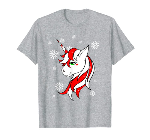 Christmas Unicorn Fun Girls Kids Snowflake Holiday Xmas T-Shirt