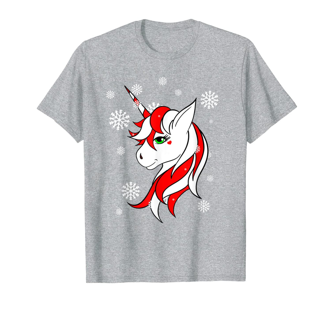 Christmas Unicorn Fun Girls Kids Snowflake Holiday Xmas T-Shirt