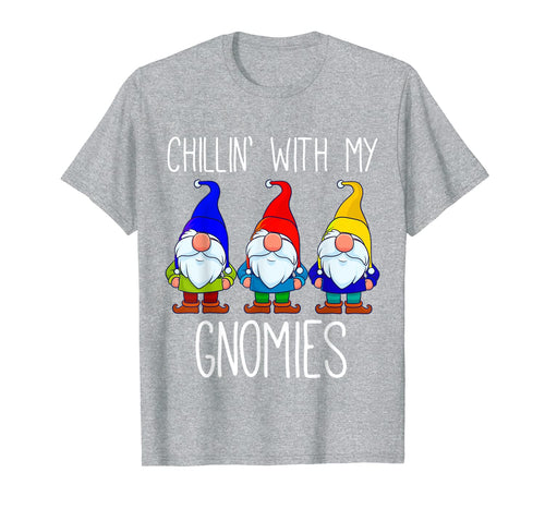 Chillin With My Gnomies, Christmas Garden Gnome Xmas God Jul T-Shirt