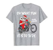 Load image into Gallery viewer, Biker Santa Motorcycle Fan Merry Christmas Xmas Holidays T-Shirt
