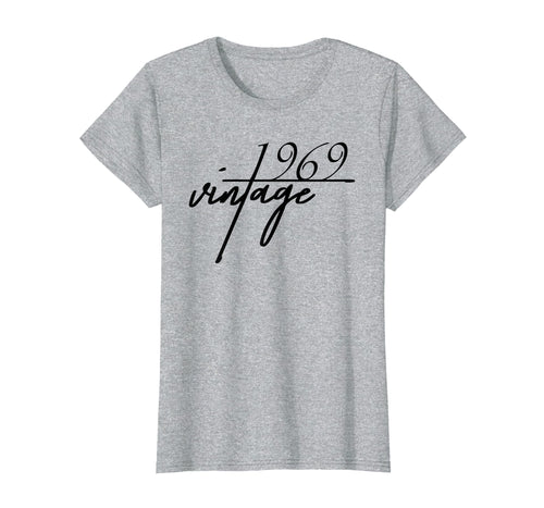 Womens 50th Birthday Tshirt, Vintage 1969 Women Shirt, Gift Idea