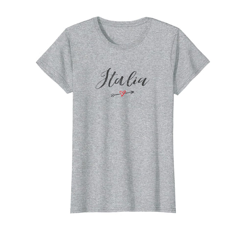 Womens Italy T-Shirt Vintage Womens I Love (Heart) Italia Tee