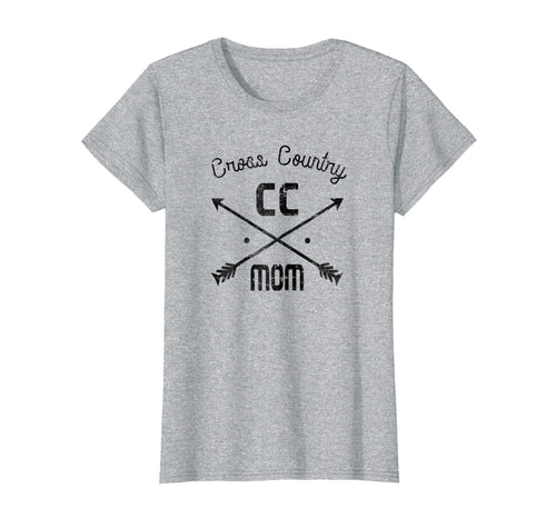 Womens Cute Cross Country Mom T-Shirt - Vintage Distressed CC Tee